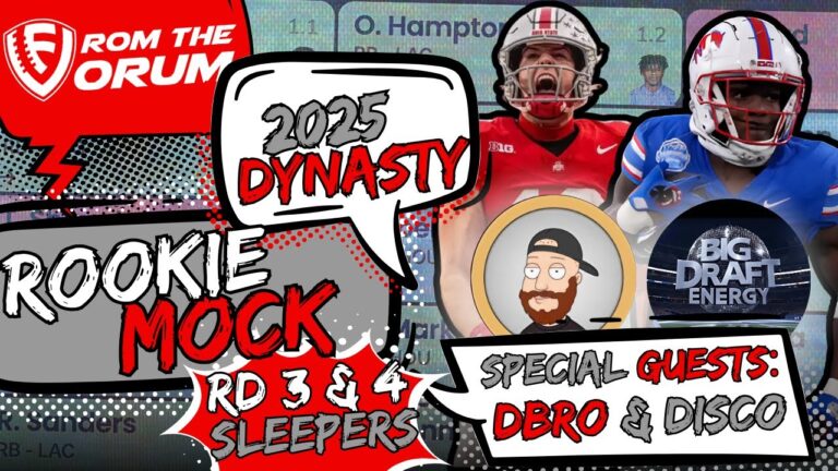 The Sleepers of Rounds 3 & 4 2025 Dynasty Rookie…