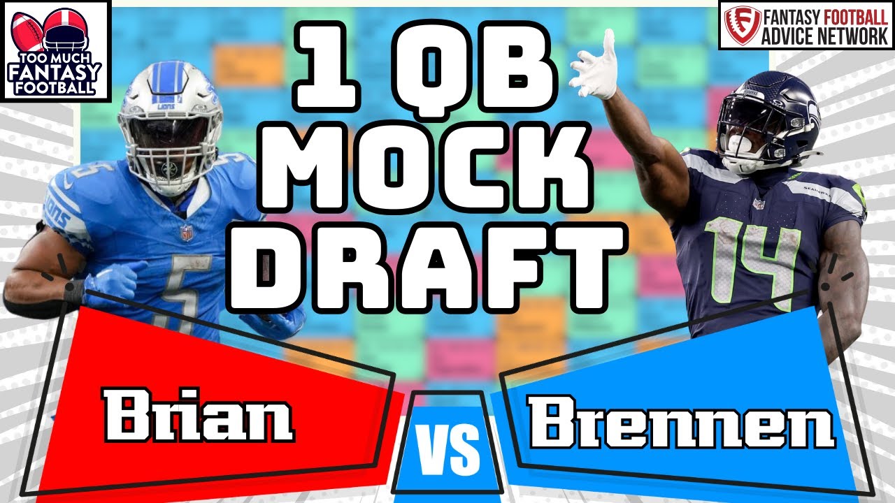 Mock Draft | 1 QB | Secure Your Top 5 Pick!