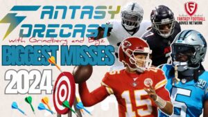 Our BIGGEST Fantasy Football Misses of 2024 Revealed! #nflfootball #nfl…